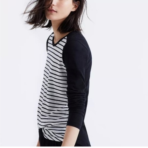 Madewell Whisper Cotton Long-Sleeve Crewneck Tee XXS - Picture 1 of 8